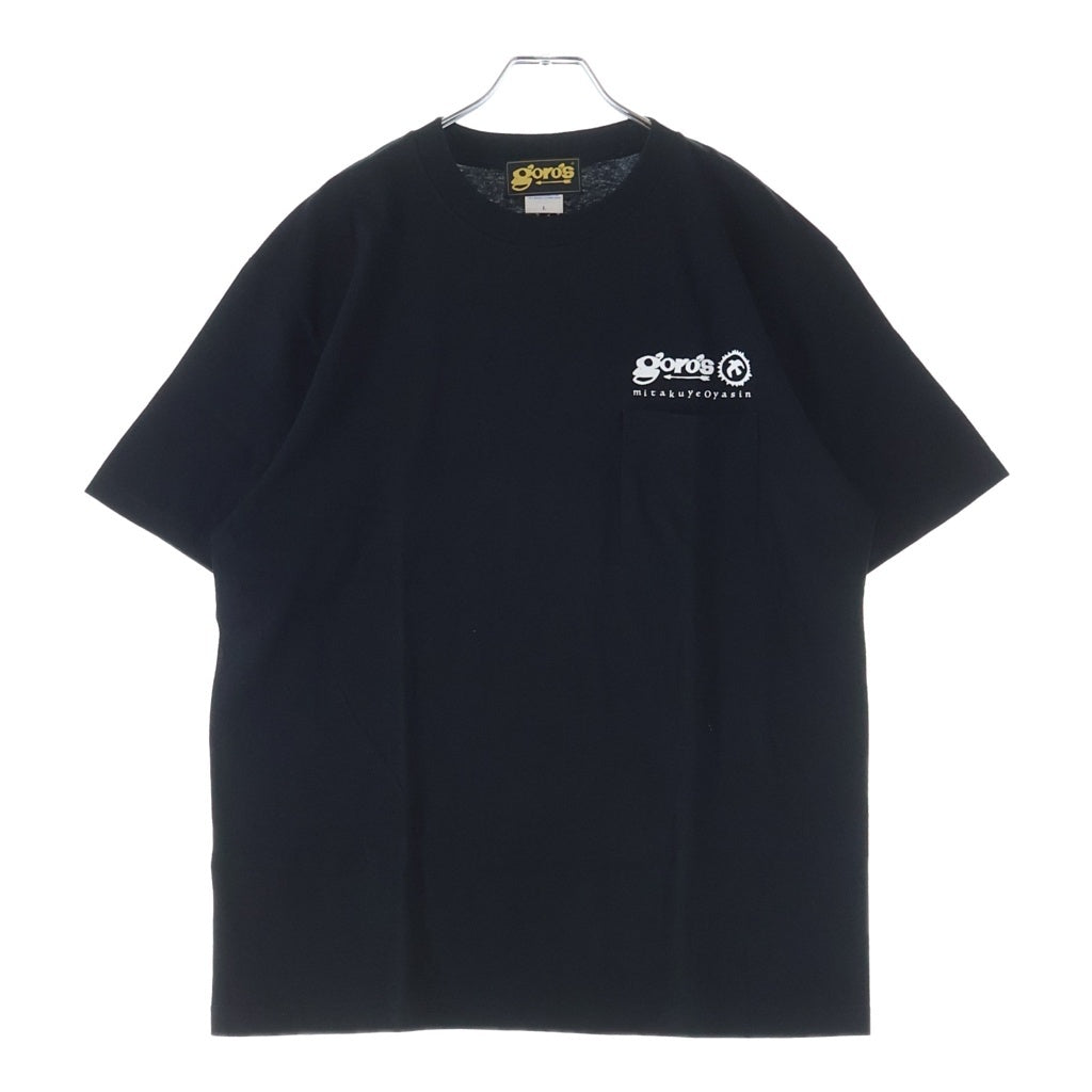 goro's(ゴローズ) 新型 mitakuye oyasin 胸ポケット 半袖 クルーネック Tシャツ カットソー ブラック