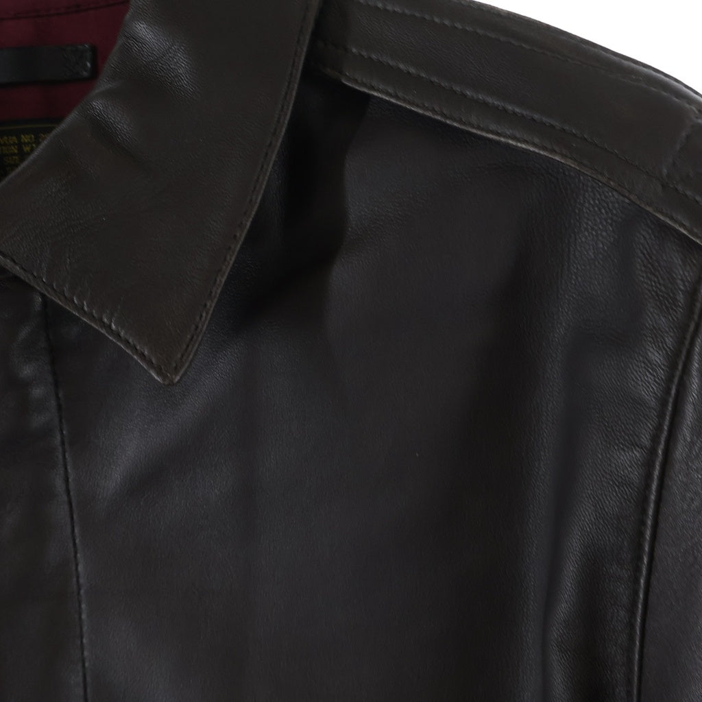 WTAPS(ダブルタップス) A-2TYPE レザー フライトジャケット ブラウン 813-4994-03-8775