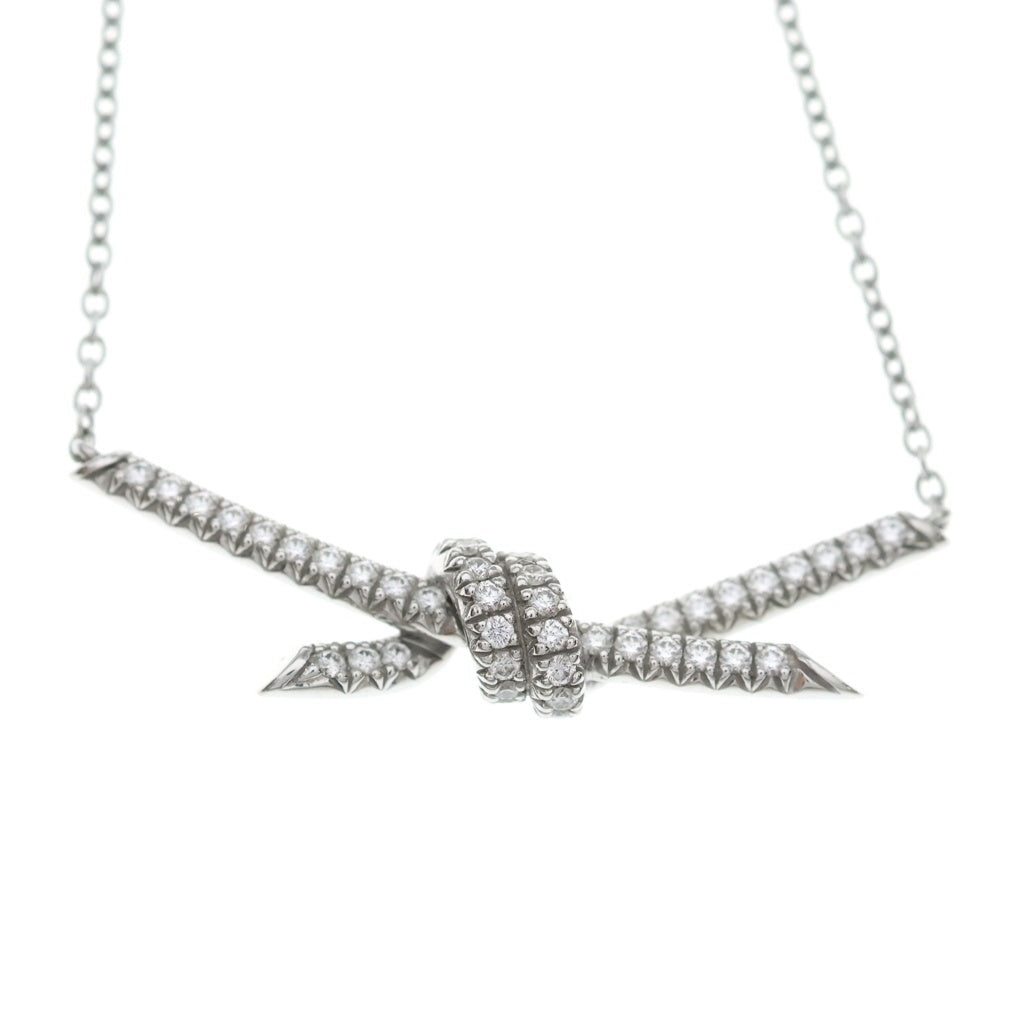 TIFFANY & Co.(ティファニー) ノット フルダイヤ K18WG ネックレス