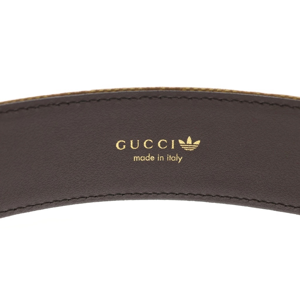 GUCCI(グッチ) ×adidas アディダス GGロゴバックル トレフォイル ベルト ブラウン 406831 480199