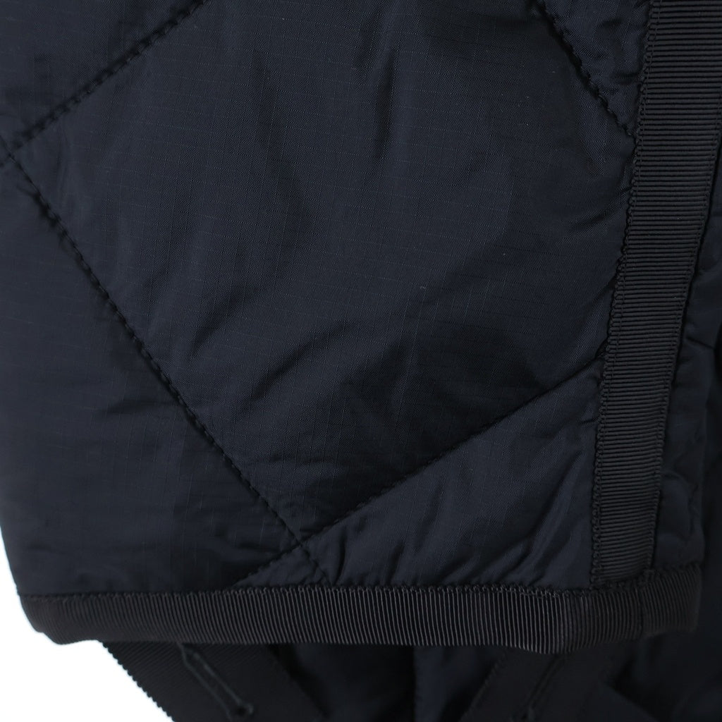 Sacai(サカイ) 22AW ナイロン キルティング ジップアップジャケット ブラック 22-05500