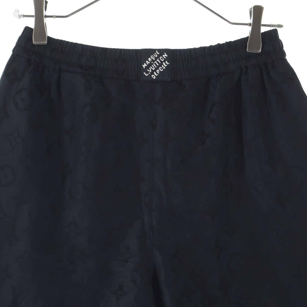 LOUIS VUITTON(ルイヴィトン) 25AW モノグラム モアレ ジャカード シルク ショートパンツ ハーフパンツ ブラック RM252MV SBC