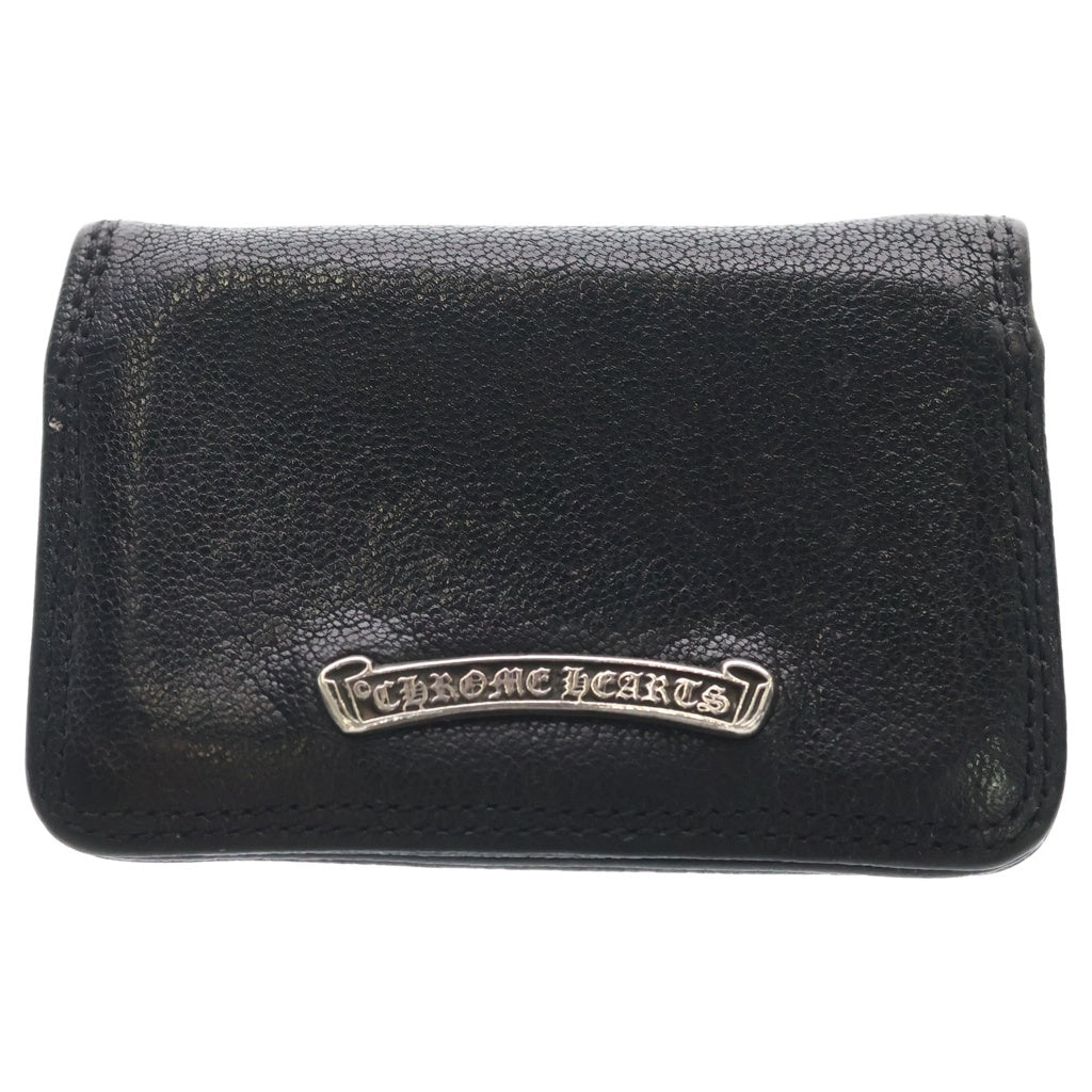 CHROME HEARTS(クロムハーツ) CARD CASE グロメット付き レザーカードケース ブラック/ネイビー