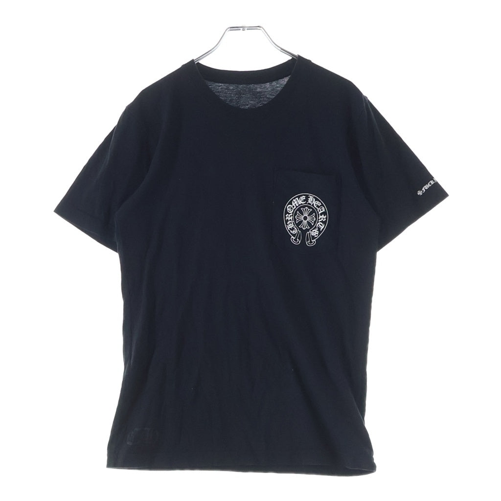 CHROME HEARTS(クロムハーツ) HORSESHOE S/S TEE ホースシュープリント ポケット半袖Tシャツ カットソー ブラック