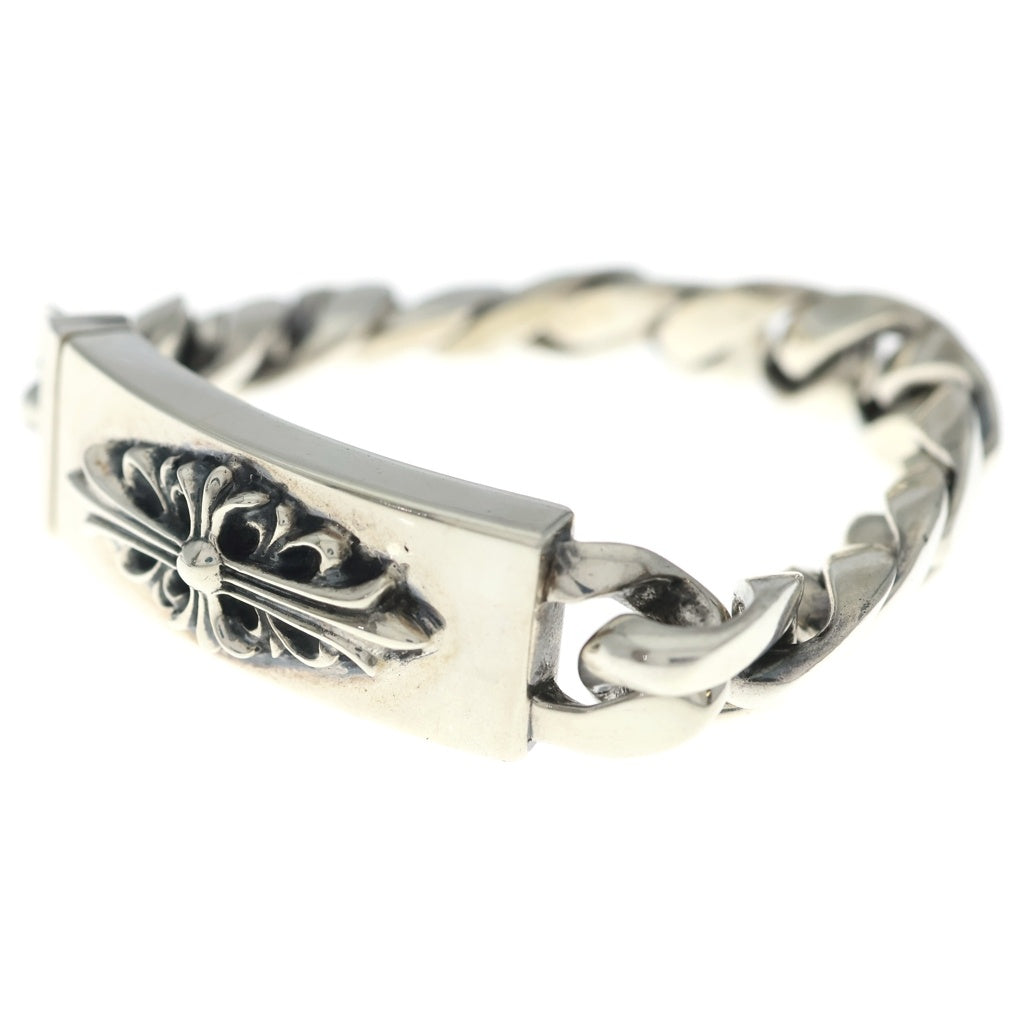 CHROME HEARTS(クロムハーツ) ID FLORAL CRS フローラルクロスIDクラシックリンク ブレスレット 13LINK シルバー BCA164