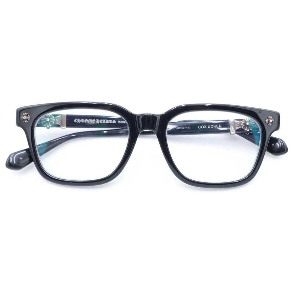 CHROME HEARTS(クロムハーツ) COX UCKER サイド CHクロス スクエア サングラス メガネ ブラック