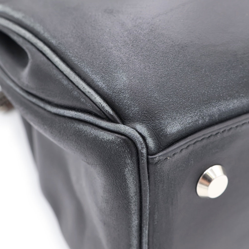 BALENCIAGA(バレンシアガ) Rodeo ラージ チャーム付き レザー ハンドバッグ ブラック 251342F046003 レディース