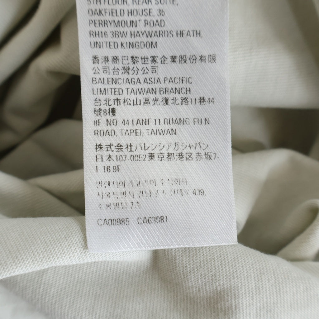 BALENCIAGA(バレンシアガ) Logo Embroidery Taped T-Shirt 712398 TNVG1 テープキャンペーンロゴ 半袖Tシャツ ホワイト