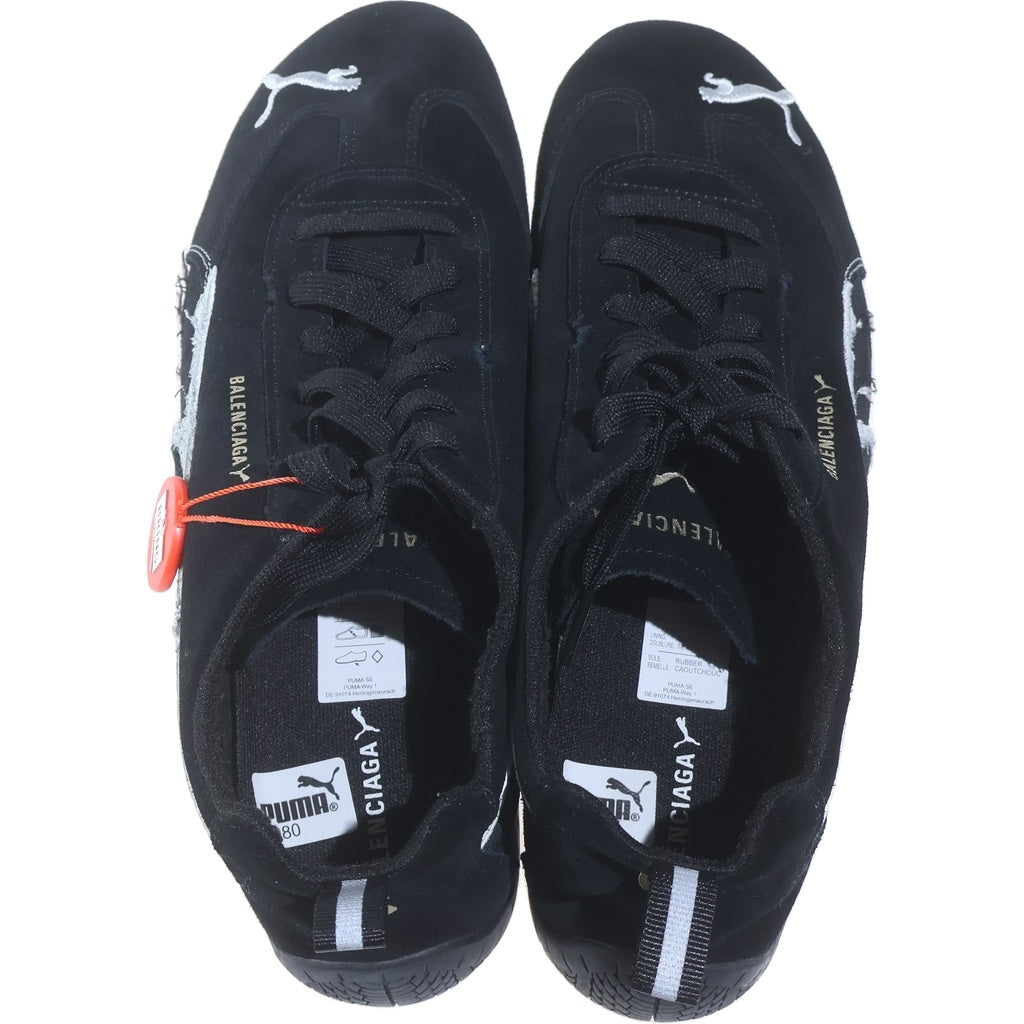 BALENCIAGA(バレンシアガ) ×puma speedcat 406519-02 プーマ スピードキャット デストロイ加工 スエード ローカットスニーカー ブラック