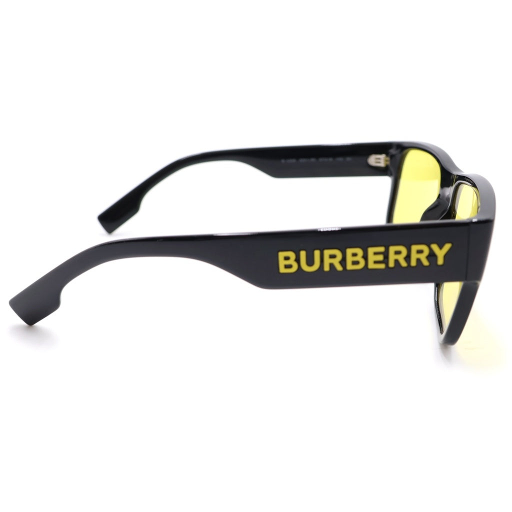 BURBERRY(バーバリー) KNIGHT FULL RIM SUNGLASSES ナイト フルリム サングラス スクエアフレーム ブラック/イエロー BE4358