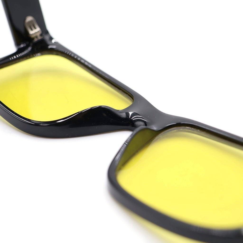 BURBERRY(バーバリー) KNIGHT FULL RIM SUNGLASSES ナイト フルリム サングラス スクエアフレーム ブラック/イエロー BE4358