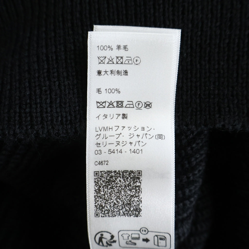 CELINE(セリーヌ) 25SS トリオンフ ハーフジップ ニット 長袖 ハイネック セーター ブラック RY02Q0ZP2