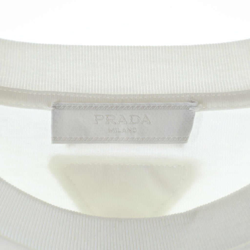 PRADA(プラダ) 21AW 胸ポケット L/S TEE 長袖 クルーネック カットソー ロンT ホワイト UJL23A S221