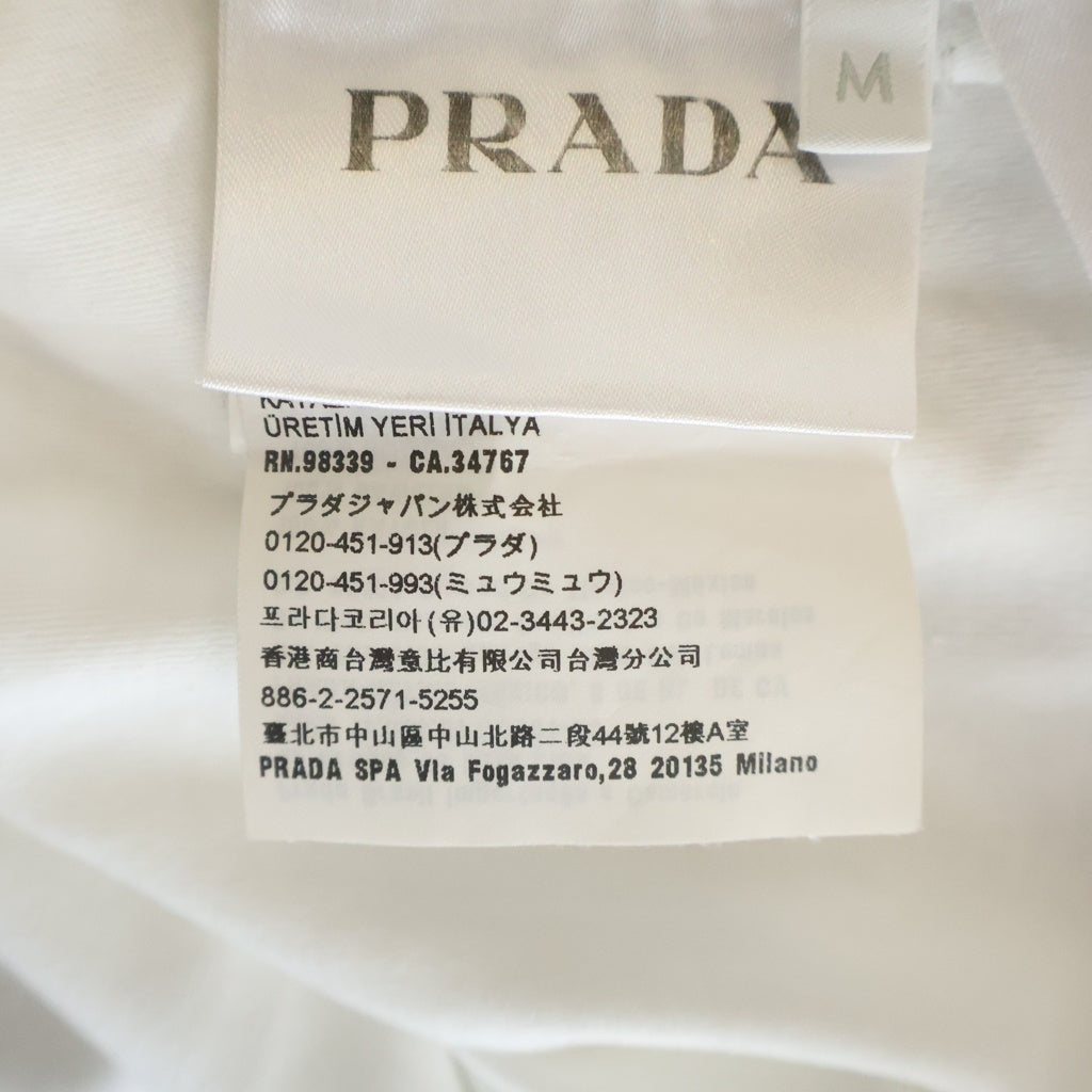 PRADA(プラダ) 21AW 胸ポケット L/S TEE 長袖 クルーネック カットソー ロンT ホワイト UJL23A S221