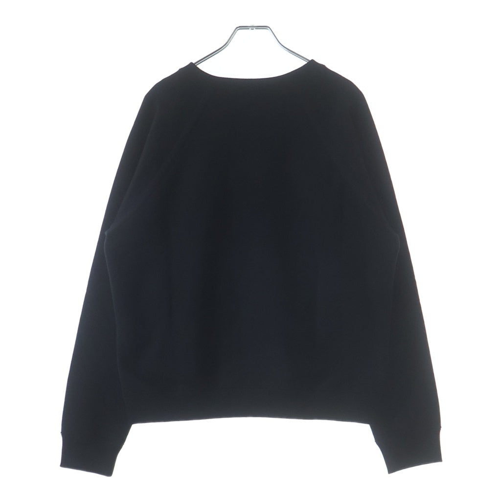 SAINT LAURENT PARIS(サンローランパリ) 22AW 前V ラグラン スウェット 長袖 クルーネック トレーナー ブラック TS02 704726