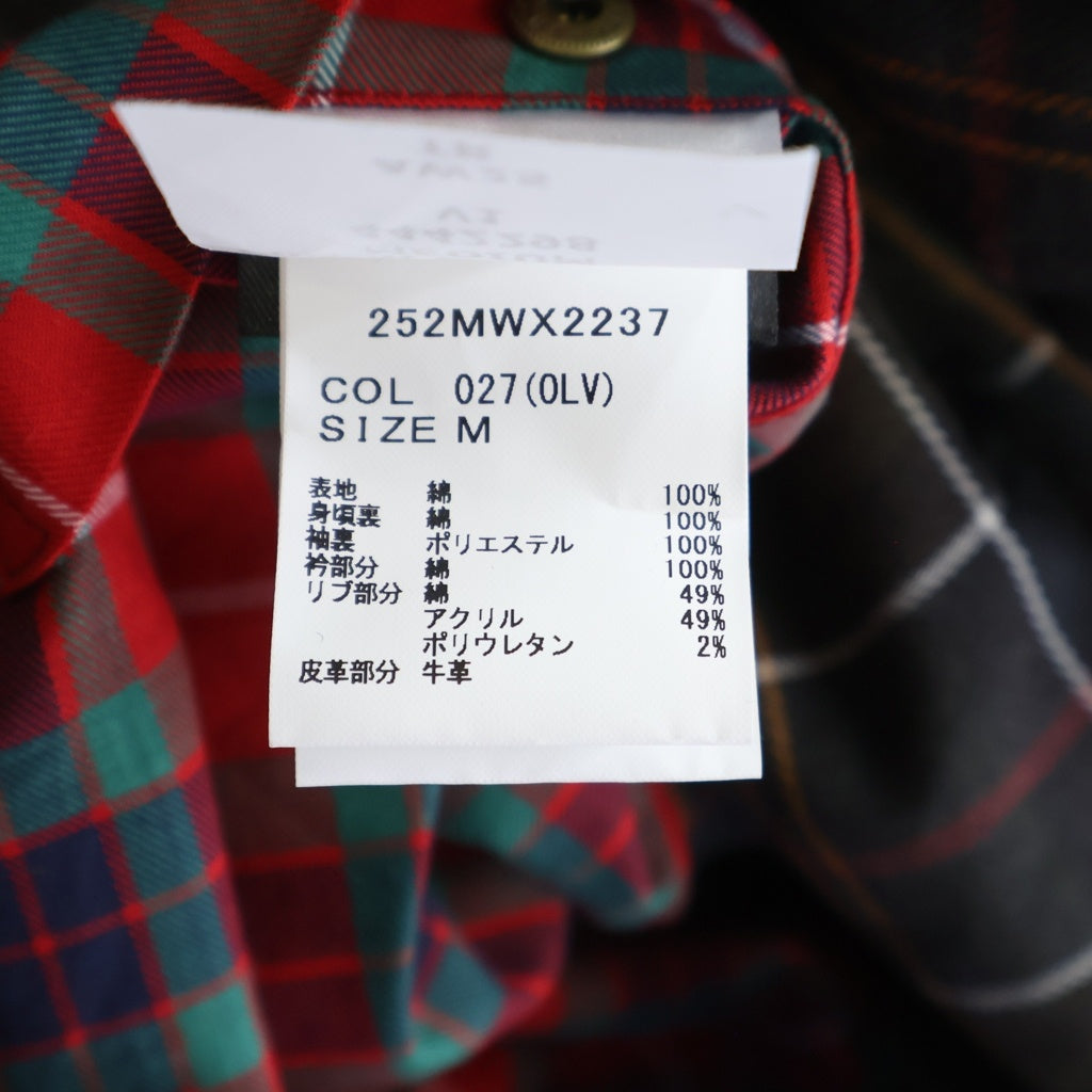 Barbour(バブアー) 25AW ×BARACUTA バラクータ Porton ワックス ダブルジップ ハリントンジャケット オリーブ 252MWX2237