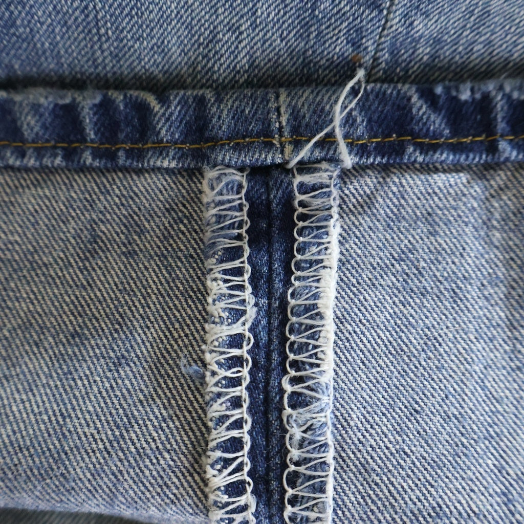 Y.A.R.N(ヤーン) ×Levi's リーバイス 501 3D CROSS ニットクロス刺? ストレートデニムパンツ ジーンズ インディゴ