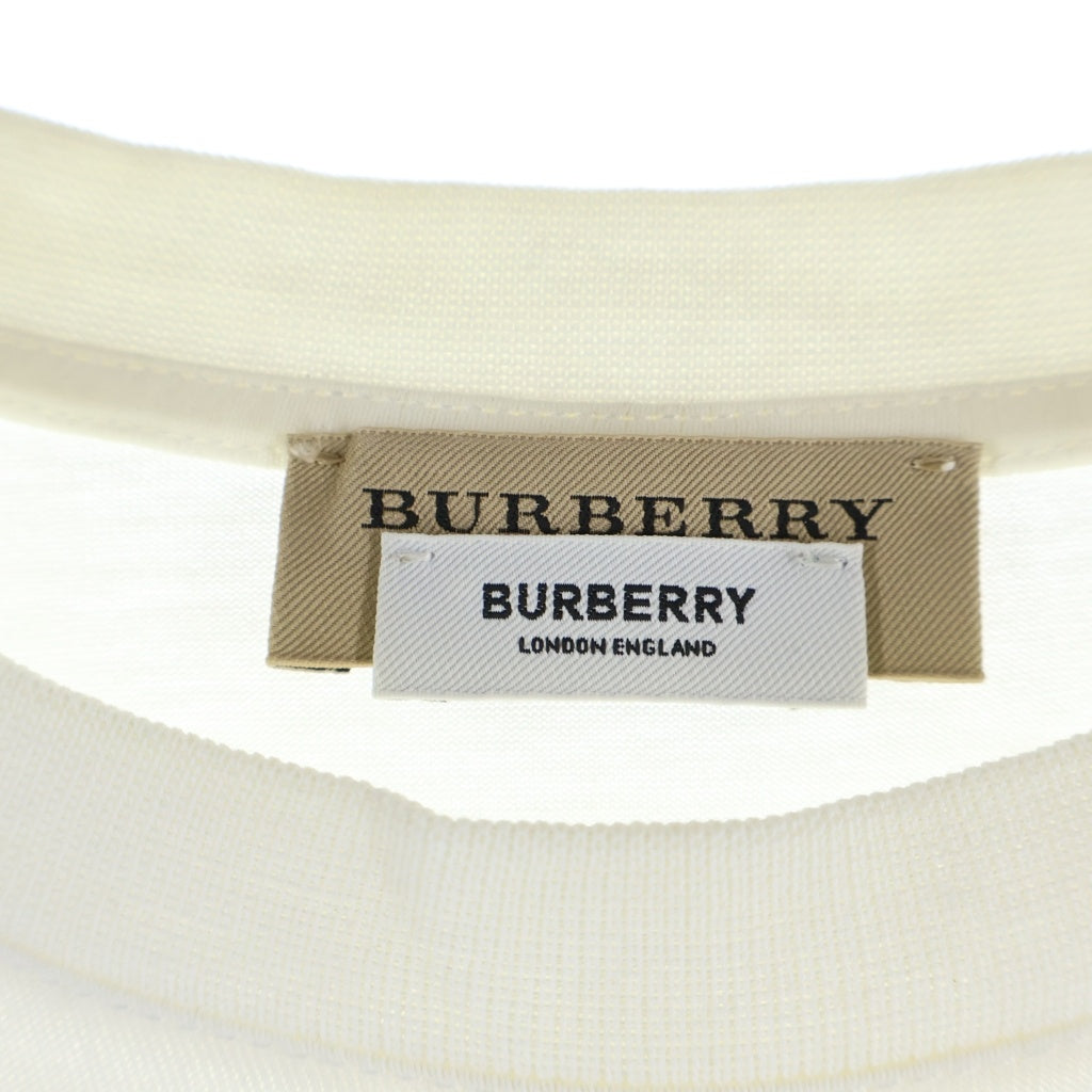 BURBERRY(バーバリー) フロントロゴプリント クルーネック 半袖Tシャツ ホワイト 8010537