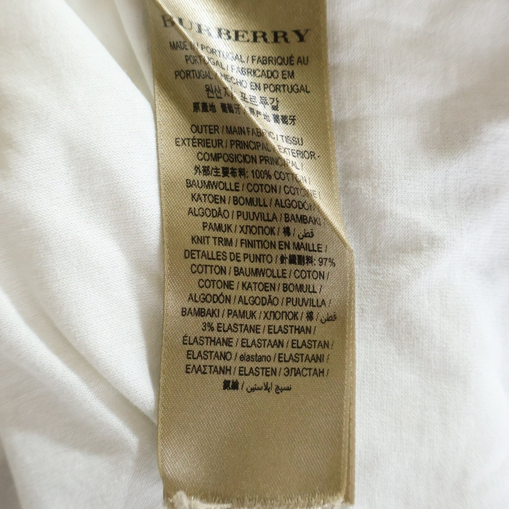 BURBERRY(バーバリー) フロントロゴプリント クルーネック 半袖Tシャツ ホワイト 8010537