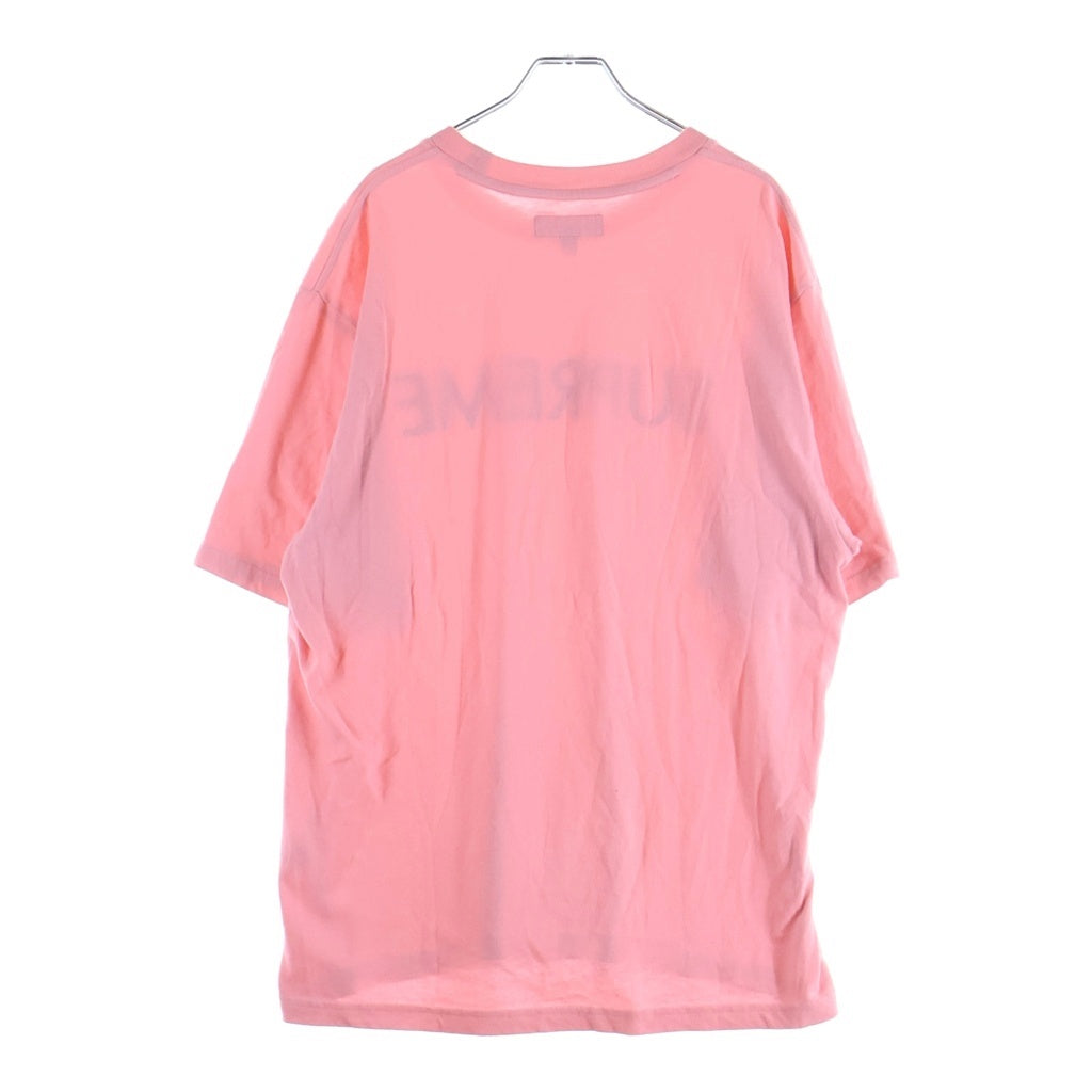 SUPREME(シュプリーム) 25SS Capital S/S Tee フロントロゴ刺繍 クルーネック 半袖Tシャツ ピンク