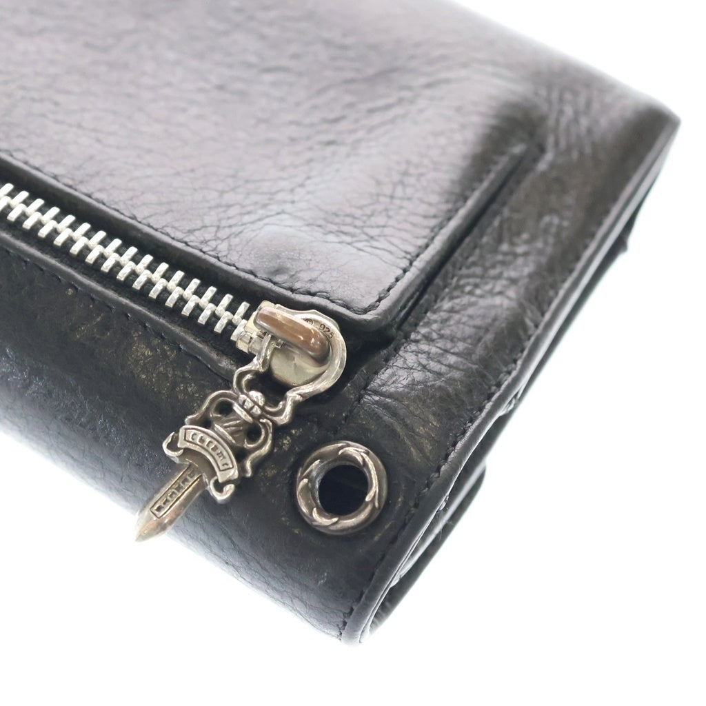 CHROME HEARTS(クロムハーツ) WAVE ウェーブ レザーウォレット 財布 ブラック