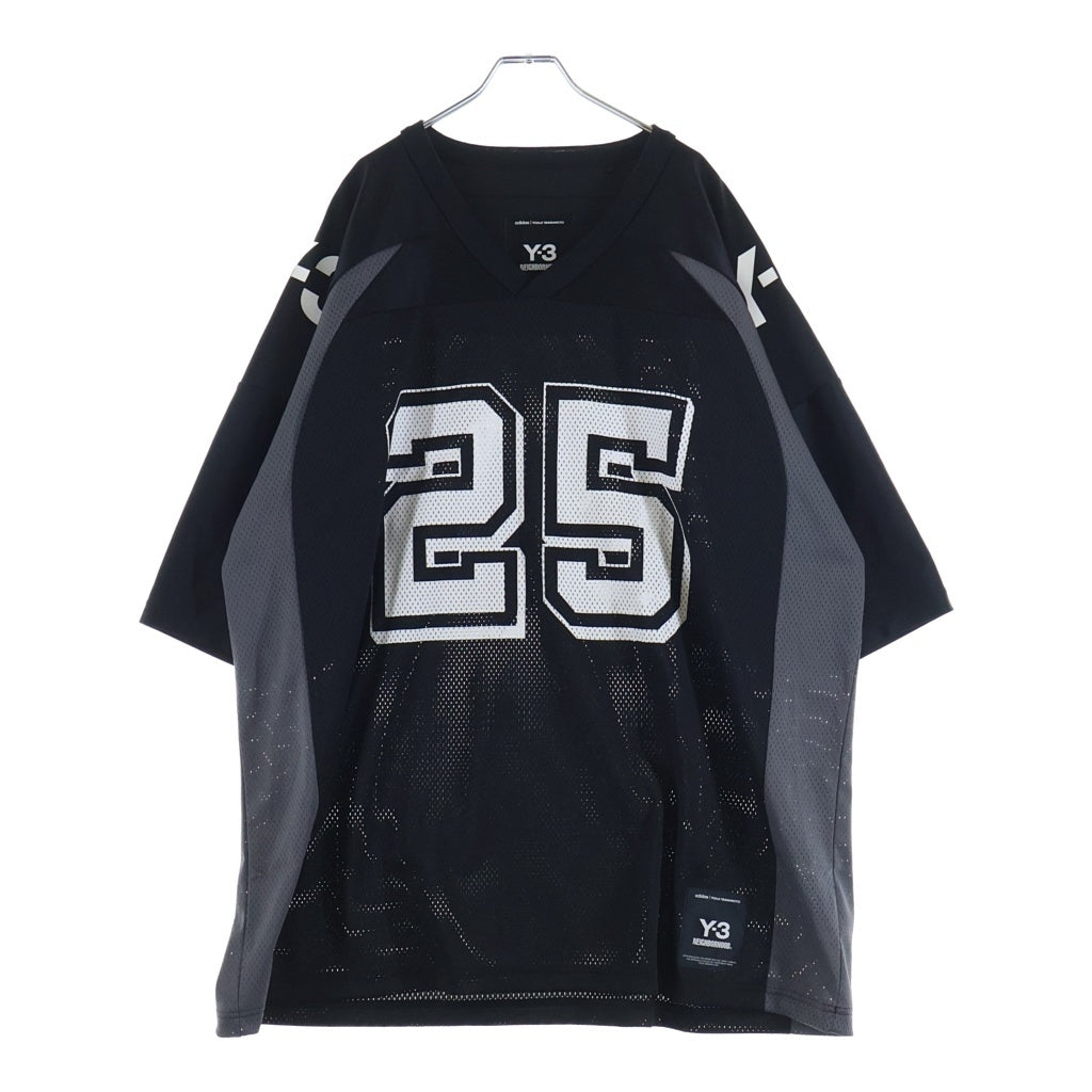 Y-3(ワイスリー) ×NEIGHBORHOOD ネイバーフッド NBHD FOOTBALL JERSEY フットボールジャージ メッシュ 半袖ゲームシャツ ブラック JW6997 2J0001