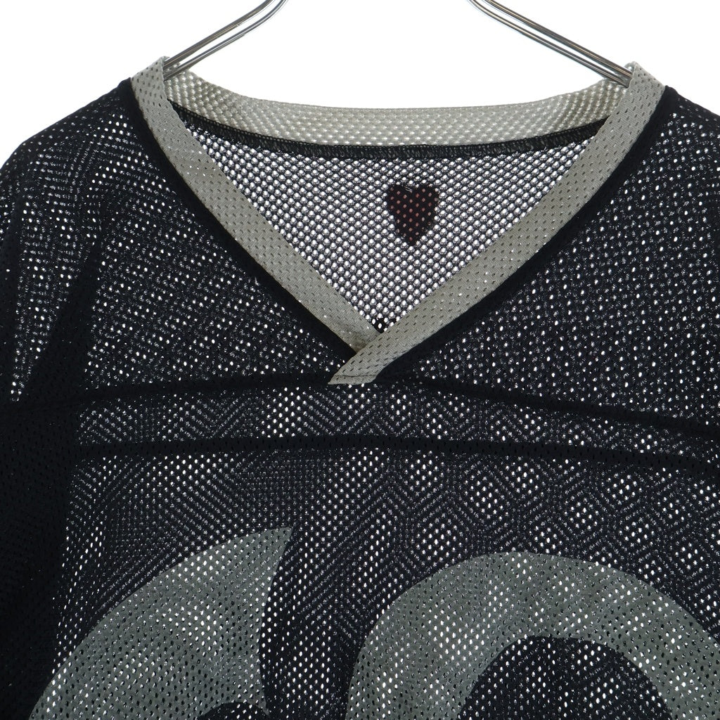 Emotionally Unavailable(エモーショナリー アンアヴェイラブル) EU FOOTBALL SS SHIRT フットボールショートスリーブシャツ メッシュ ゲームシャツ ブラック EU-MK8-0000-028