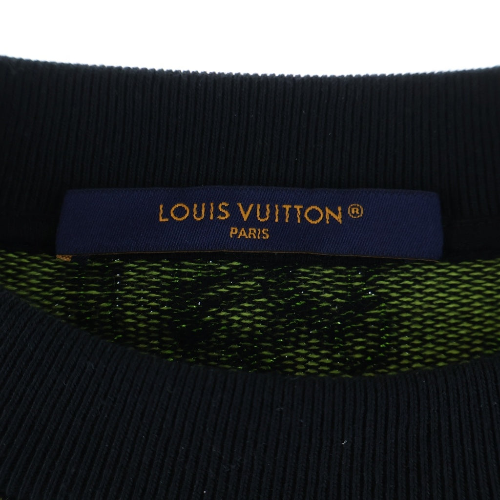 LOUIS VUITTON(ルイヴィトン) ウェイビーモノグラム 長袖 クルーネック ニット セーター 総柄 イエロー RM232M Z64 HPY11W