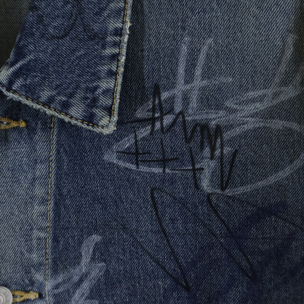 BALENCIAGA(バレンシアガ) 23AW GRAFFITI OVERSIZED JACKET IN LIGHT BLUE オーバーサイズド グラフティーデニムジャケット インディゴ 745048 TNW01