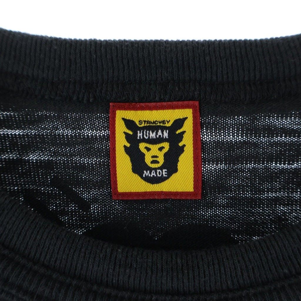 HUMAN MADE(ヒューマンメイド) タイガー フロントプリント クルーネック半袖Tシャツ ショートスリーブカットソー ブラック