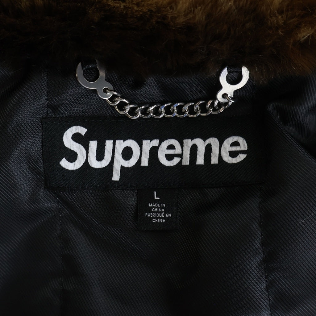 SUPREME(シュプリーム) 24SS Faux Fur Jacket フォーファージャケット ジップアップブルゾン ブラウン