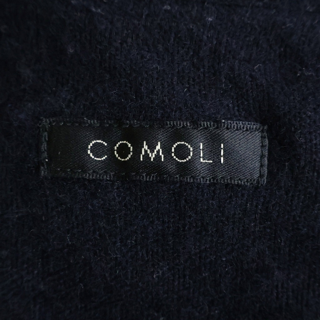 COMOLI(コモリ) 21AW カシミヤ 和紙 ワークシャツ ネイビー U03-02003