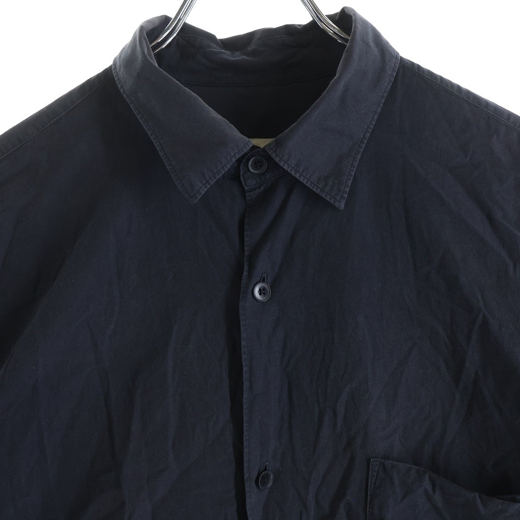 COMOLI(コモリ) 22AW コットン ロングスリーブ 長袖シャツ ブラック W03-02001