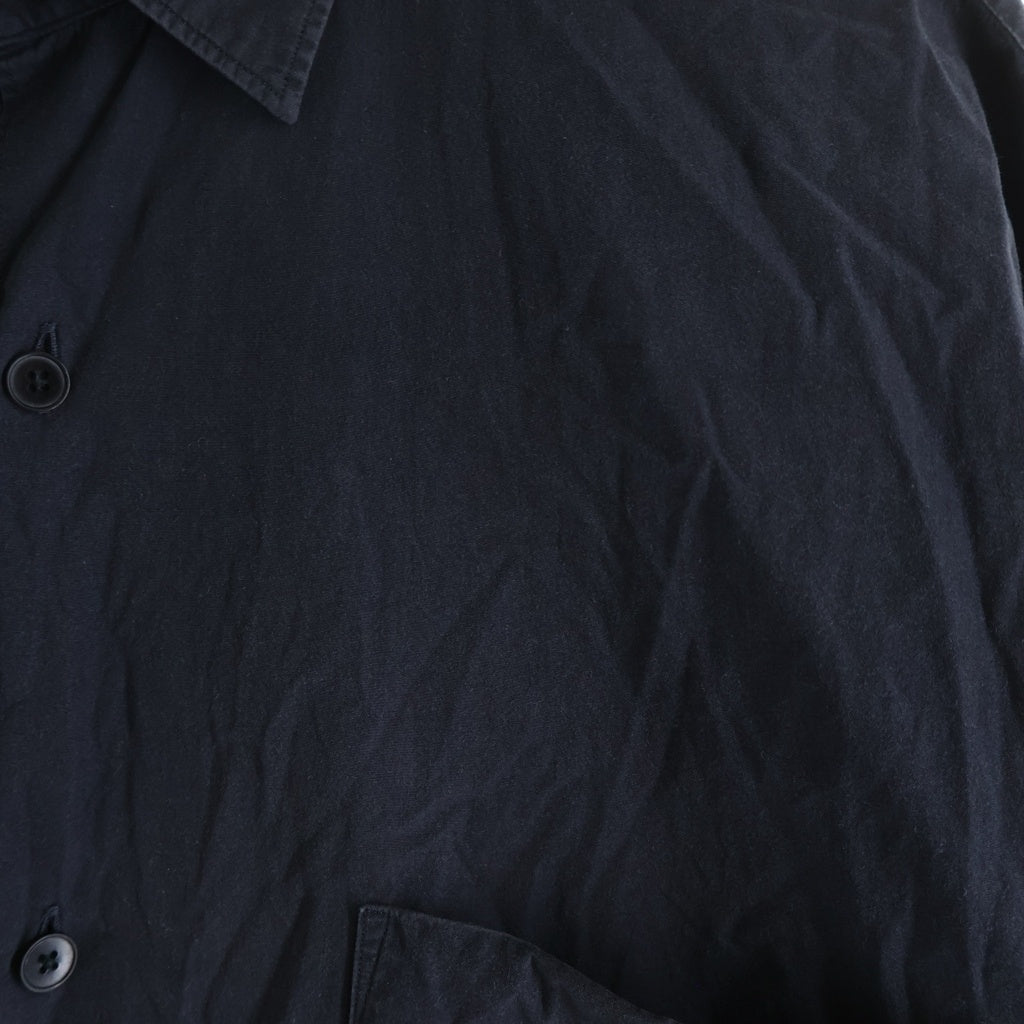 COMOLI(コモリ) 22AW コットン ロングスリーブ 長袖シャツ ブラック W03-02001