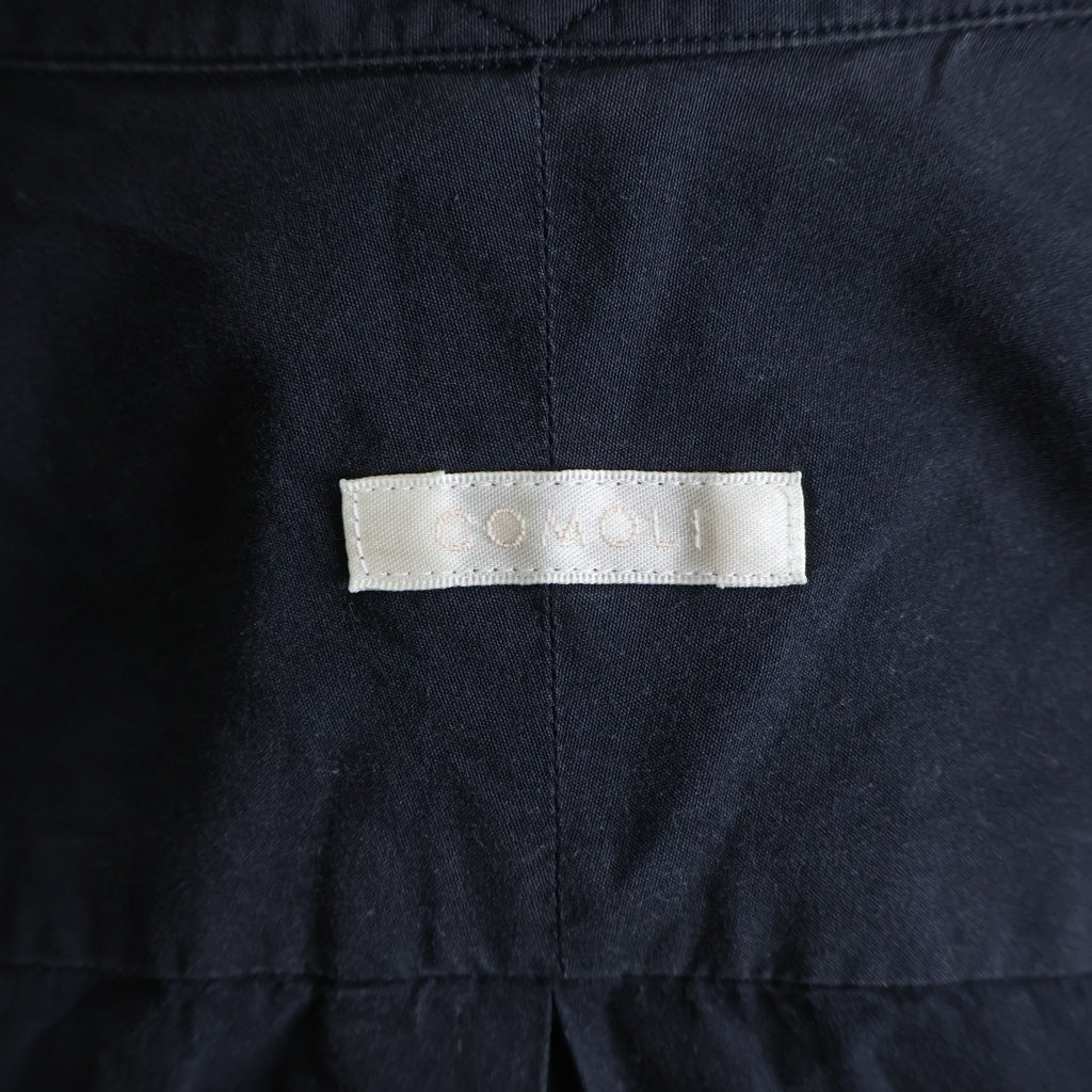 COMOLI(コモリ) 22AW コットン ロングスリーブ 長袖シャツ ブラック W03-02001
