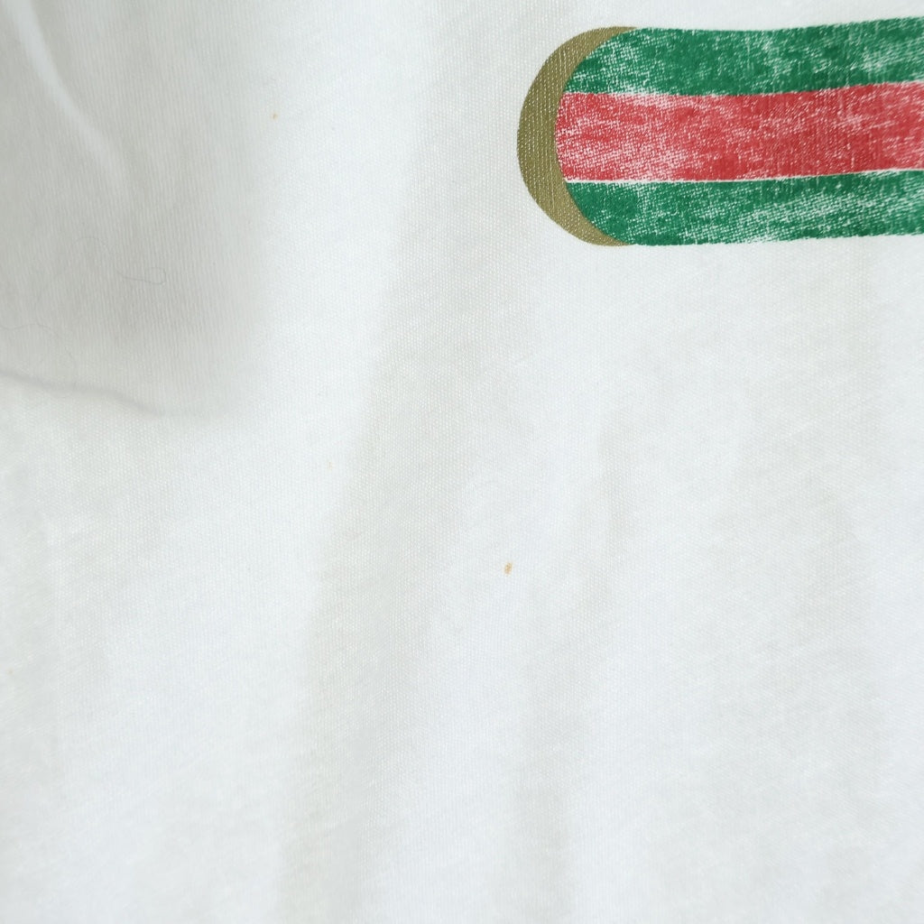 GUCCI(グッチ) ロゴウォッシュドプリント クルーネック 半袖Tシャツ ホワイト 440103 X3F05