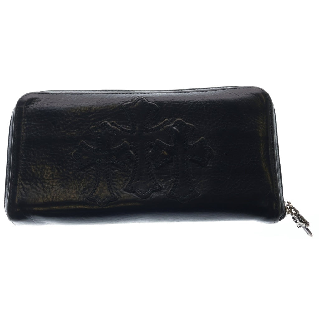 CHROME HEARTS(クロムハーツ) REC F ZIP 3 セメタリー クロスパッチ レザーウォレット