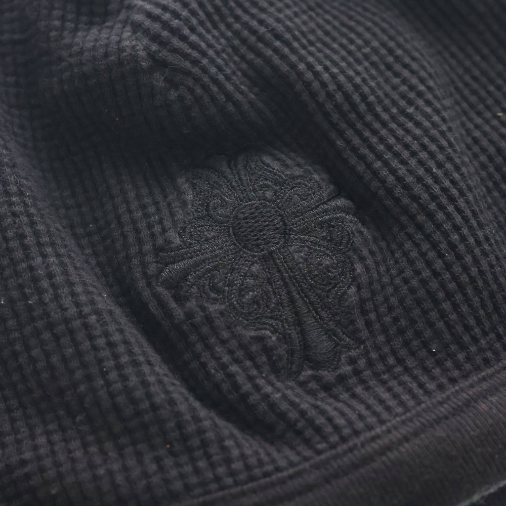 CHROME HEARTS(クロムハーツ) OLD THERMAL BEANIE オールド クロス刺繍 サーマル ビーニー ニット帽 ブラック