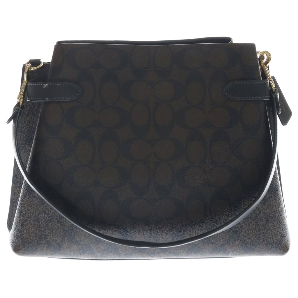 COACH(コーチ) ハンナ ショルダー バッグ・シグネチャー キャンバス 2way ハンドバッグ ブラウン CH191 レディース