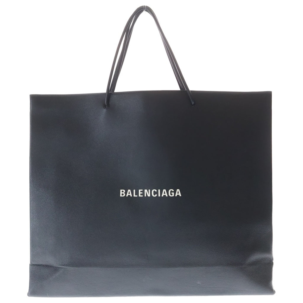 BALENCIAGA(バレンシアガ) LEATHER LOGO SHOPPING TOTE レザー ロゴショッピングトートバッグ ブラック 482543 1060 Y 535269