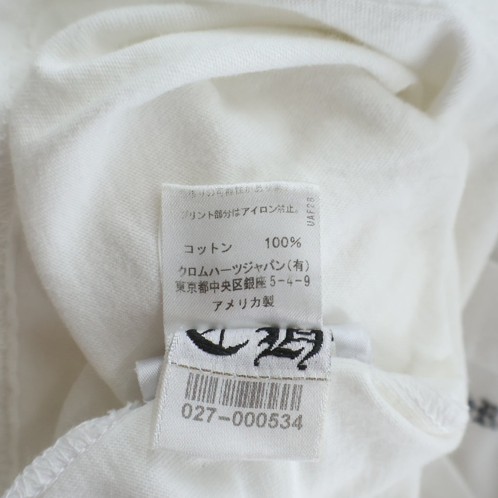 CHROME HEARTS(クロムハーツ) Cemetery Cross Tire Track L/S Tee セメタリークロスタイヤトラック 長袖 クルーネック カットソー ホワイト