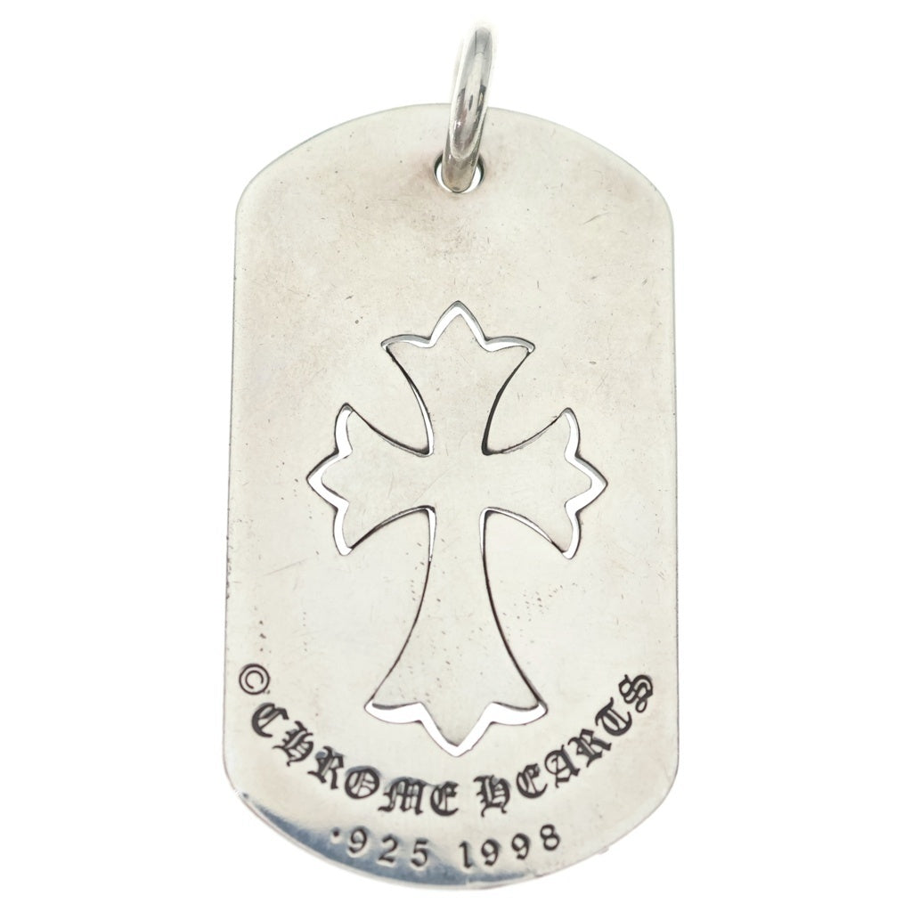 CHROME HEARTS(クロムハーツ) D TAG LRG CO CRS カットアウトクロスドッグタグ ラージ ペンダントトップ シルバー BCA239
