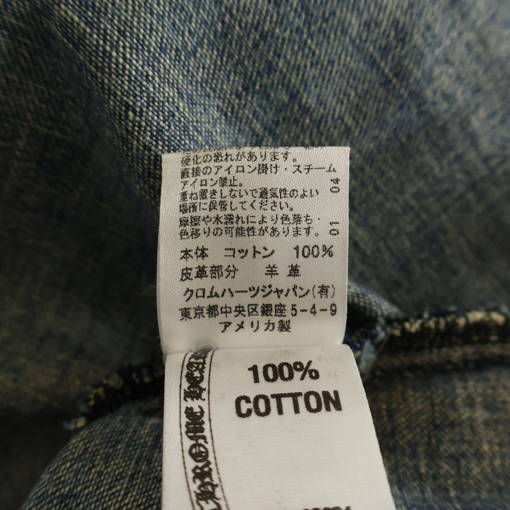 CHROME HEARTS(クロムハーツ) DENIM WESTERN JVPタグ 袖クロスパッチ デニム ウェスタンシャツ 長袖シャツ インディゴ