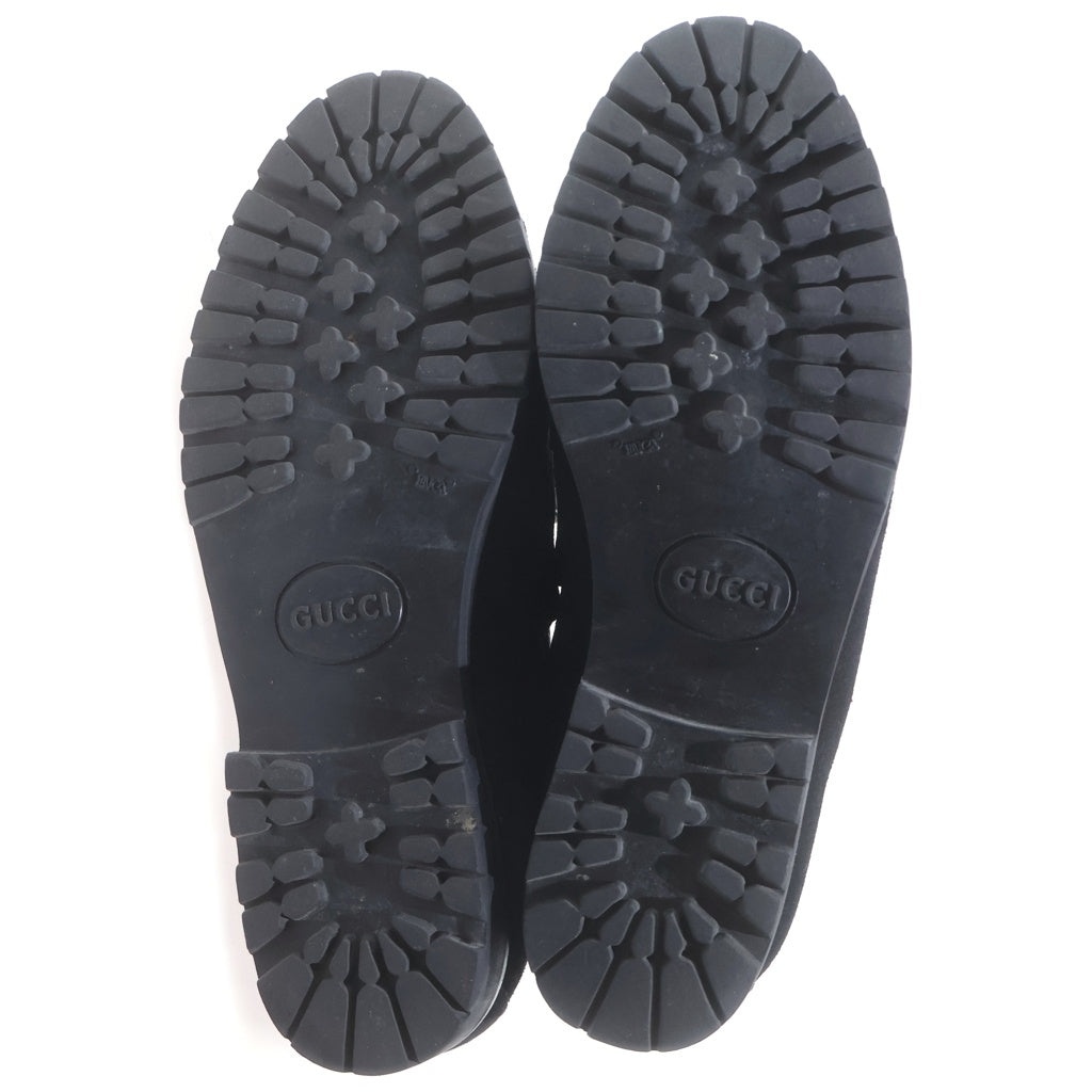GUCCI(グッチ) ホースビット スエード ローファー ブラック レディース 101-6105