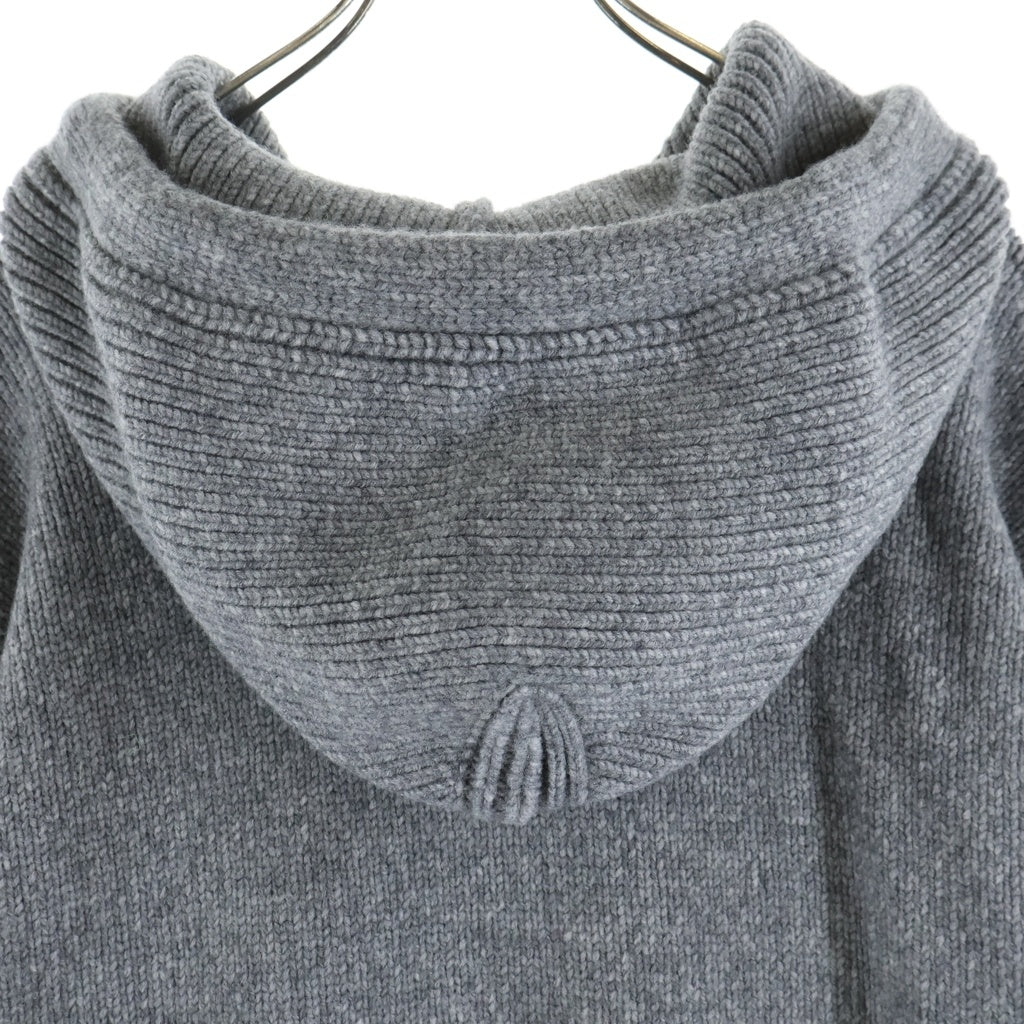 OFF-WHITE(オフホワイト) Arrow moon Chunky Knit Hoodie ニットパーカー プルオーバー グレー OMHU010F23KNI002