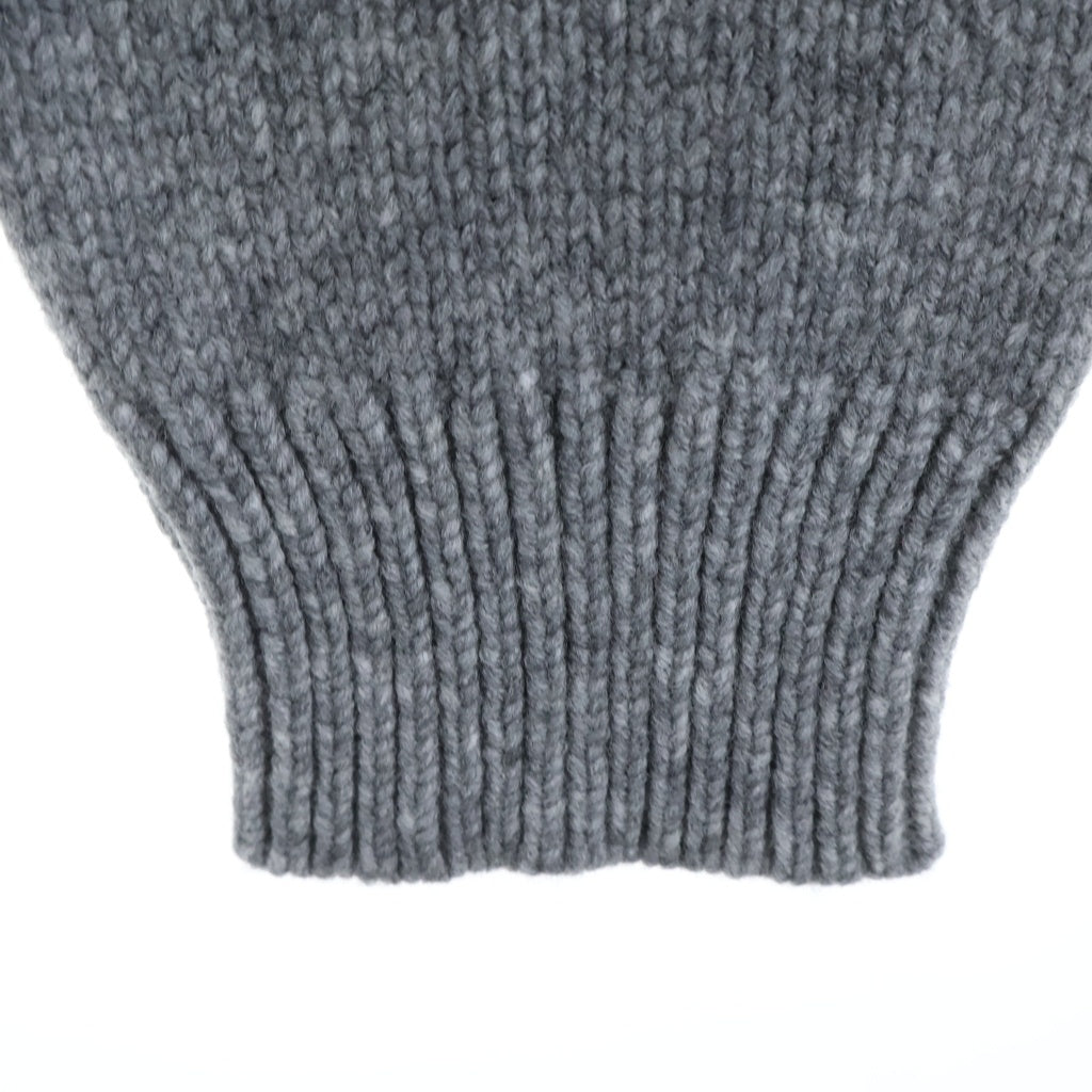 OFF-WHITE(オフホワイト) Arrow moon Chunky Knit Hoodie ニットパーカー プルオーバー グレー OMHU010F23KNI002