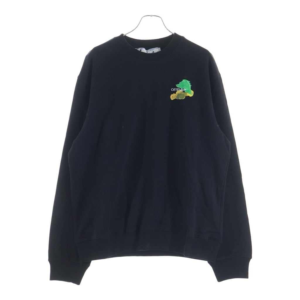 OFF-WHITE(オフホワイト) 23SS BRUSH ARROW SWEATSHIRT ブラッシュ アロー クルーネック プルオーバー スウェット トレーナー ブラック OMBA057S23FLE001