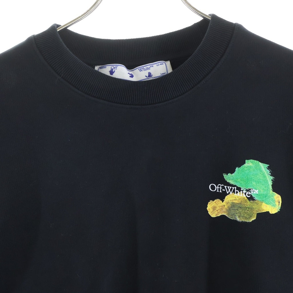 OFF-WHITE(オフホワイト) 23SS BRUSH ARROW SWEATSHIRT ブラッシュ アロー クルーネック プルオーバー スウェット トレーナー ブラック OMBA057S23FLE001
