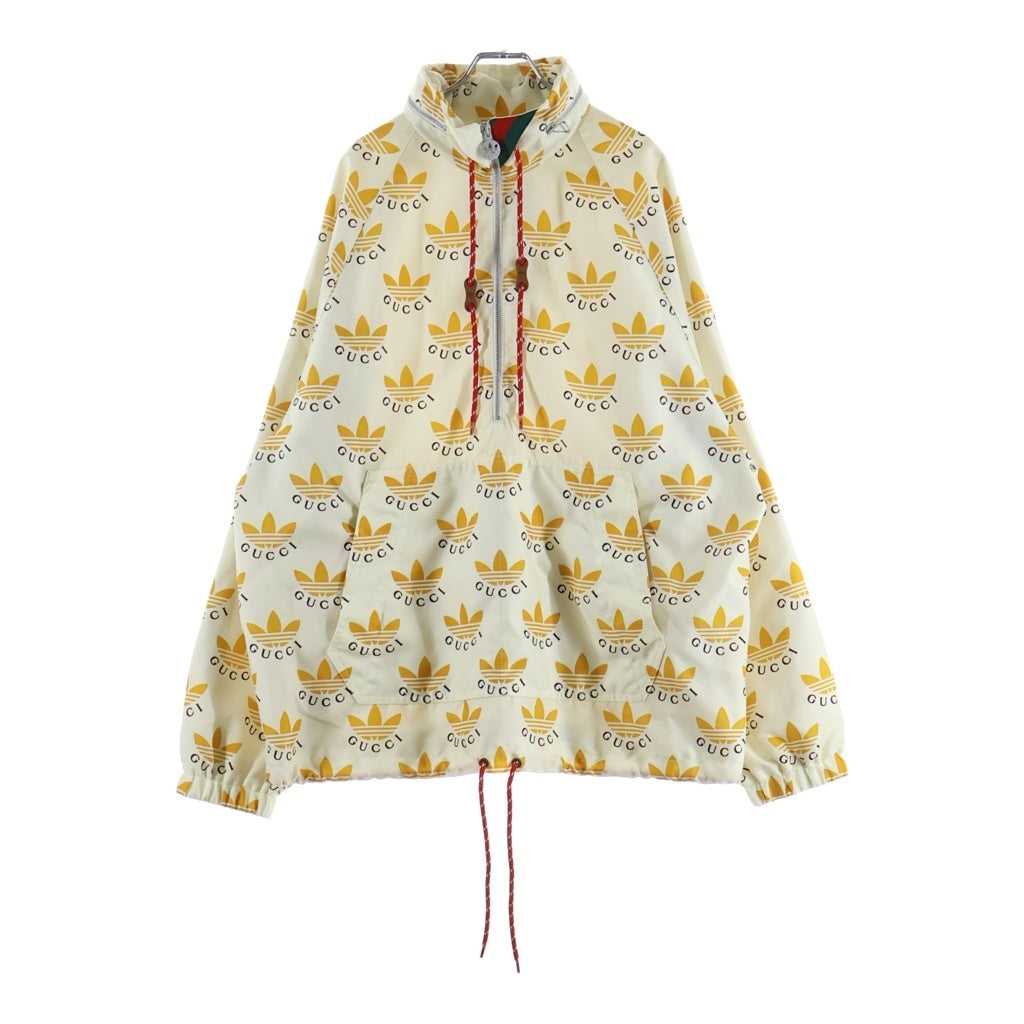 GUCCI(グッチ) 22SS ×ADIDAS トレフォイルプリント ハーフジップ アノラック イエロー 696651 Z8A2I