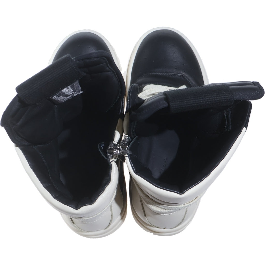 Rick Owens(リックオウエンス) Mega Bumper Geobasket Sneaker メガバンパー ジオバスケットレザーハイカットスニーカー シューズ ブラック/ホワイト